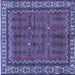 Square Persian Blue Traditional Rug, tr585blu
