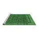 Sideview of Machine Washable Persian Emerald Green Traditional Area Rugs, wshtr585emgrn