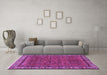 Machine Washable Persian Purple Traditional Area Rugs in a Living Room, wshtr585pur