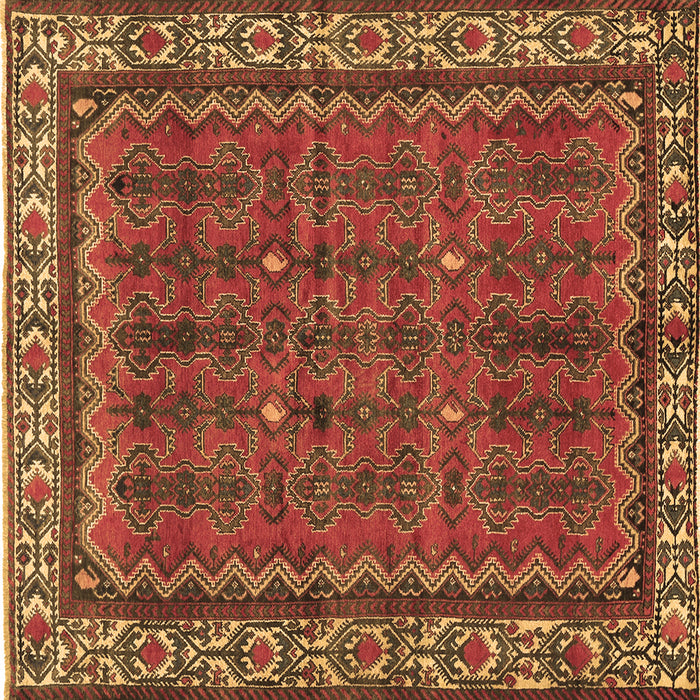 Square Persian Brown Traditional Rug, tr585brn