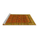 Sideview of Machine Washable Persian Yellow Traditional Rug, wshtr585yw