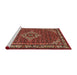 Sideview of Machine Washable Traditional Gold Brown Rug, wshtr586