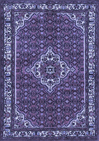 Medallion Blue Traditional Rug, tr586blu