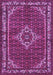 Machine Washable Medallion Purple Traditional Area Rugs, wshtr586pur