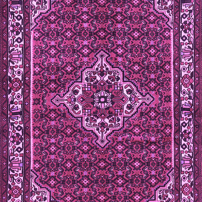 Machine Washable Medallion Purple Traditional Area Rugs, wshtr586pur