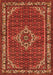 Serging Thickness of Machine Washable Medallion Orange Traditional Area Rugs, wshtr586org