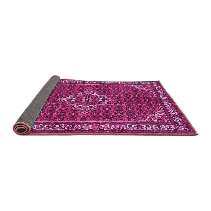 Sideview of Medallion Pink Traditional Rug, tr586pnk