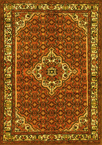 Medallion Yellow Traditional Rug, tr586yw