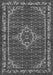 Serging Thickness of Machine Washable Medallion Gray Traditional Rug, wshtr586gry