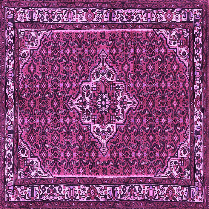 Square Medallion Purple Traditional Rug, tr586pur