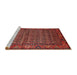 Sideview of Machine Washable Traditional Sienna Brown Rug, wshtr587