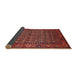 Sideview of Traditional Sienna Brown Persian Rug, tr587