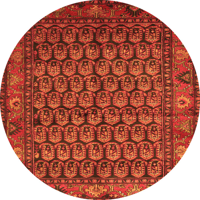Machine Washable Persian Orange Traditional Area Rugs, wshtr587org
