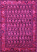 Machine Washable Persian Pink Traditional Rug, wshtr587pnk