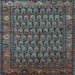 Square Machine Washable Persian Light Blue Traditional Rug, wshtr587lblu