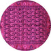 Round Persian Pink Traditional Rug, tr587pnk