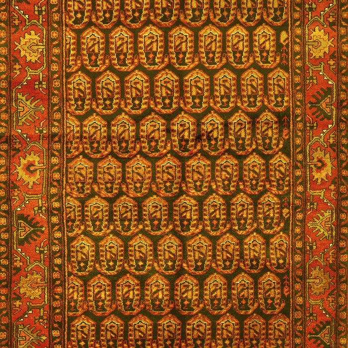 Machine Washable Persian Yellow Traditional Rug, wshtr587yw