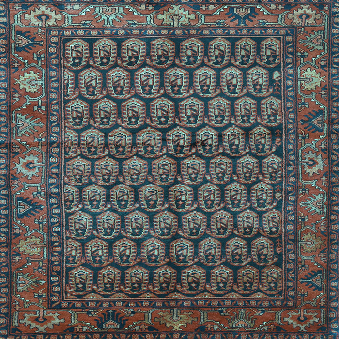 Square Persian Light Blue Traditional Rug, tr587lblu