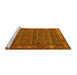 Sideview of Machine Washable Persian Yellow Traditional Rug, wshtr587yw