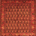 Serging Thickness of Persian Orange Traditional Rug, tr587org