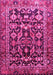 Machine Washable Persian Pink Traditional Rug, wshtr588pnk