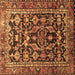 Square Machine Washable Persian Brown Traditional Rug, wshtr588brn