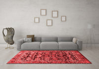 Machine Washable Persian Red Traditional Rug, wshtr588red