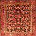 Round Machine Washable Persian Orange Traditional Area Rugs, wshtr588org