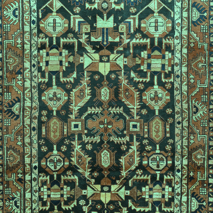 Machine Washable Persian Turquoise Traditional Area Rugs, wshtr588turq