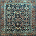 Square Persian Light Blue Traditional Rug, tr588lblu
