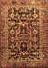 Machine Washable Persian Brown Traditional Rug, wshtr588brn