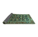 Sideview of Persian Turquoise Traditional Rug, tr588turq