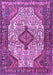 Machine Washable Medallion Purple Traditional Area Rugs, wshtr589pur