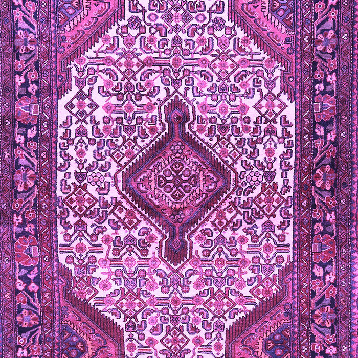 Machine Washable Medallion Purple Traditional Area Rugs, wshtr589pur