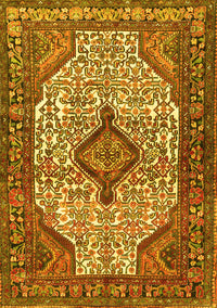 Medallion Yellow Traditional Rug, tr589yw