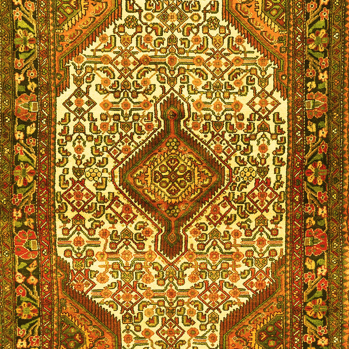 Medallion Yellow Traditional Rug, tr589yw