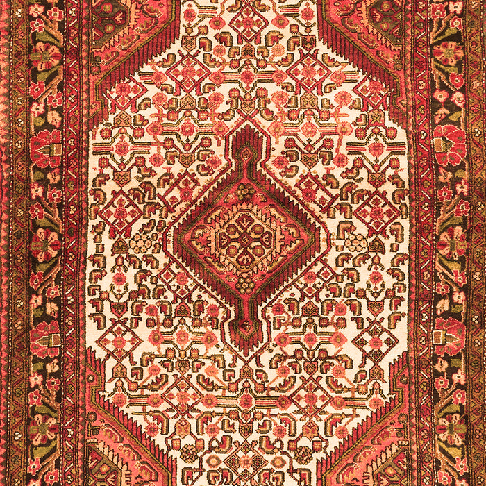 Medallion Orange Traditional Rug, tr589org