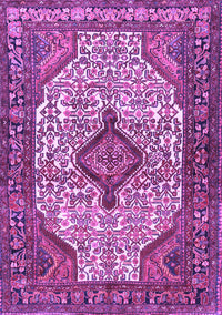 Medallion Purple Traditional Rug, tr589pur