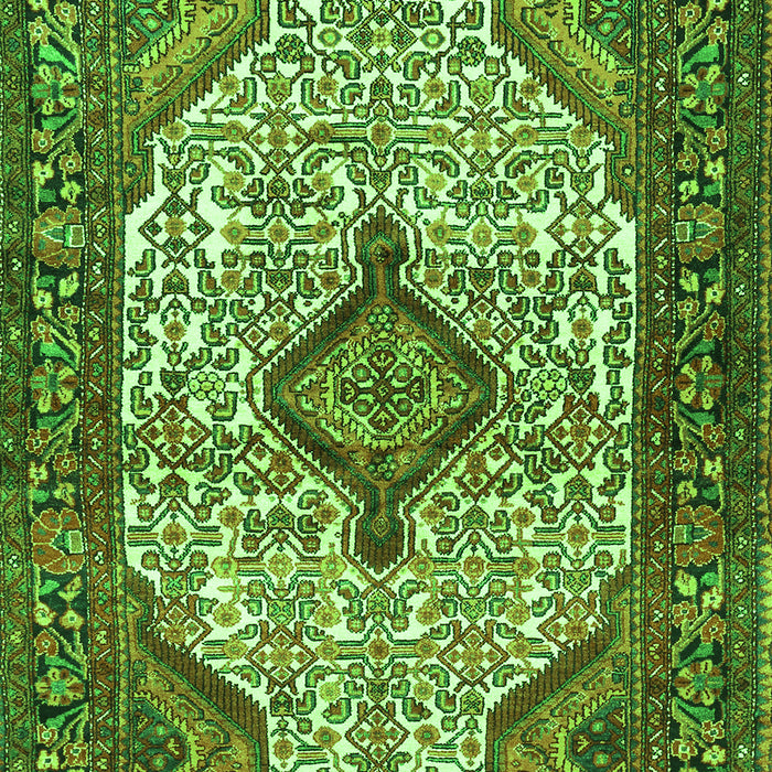 Medallion Green Traditional Rug, tr589grn