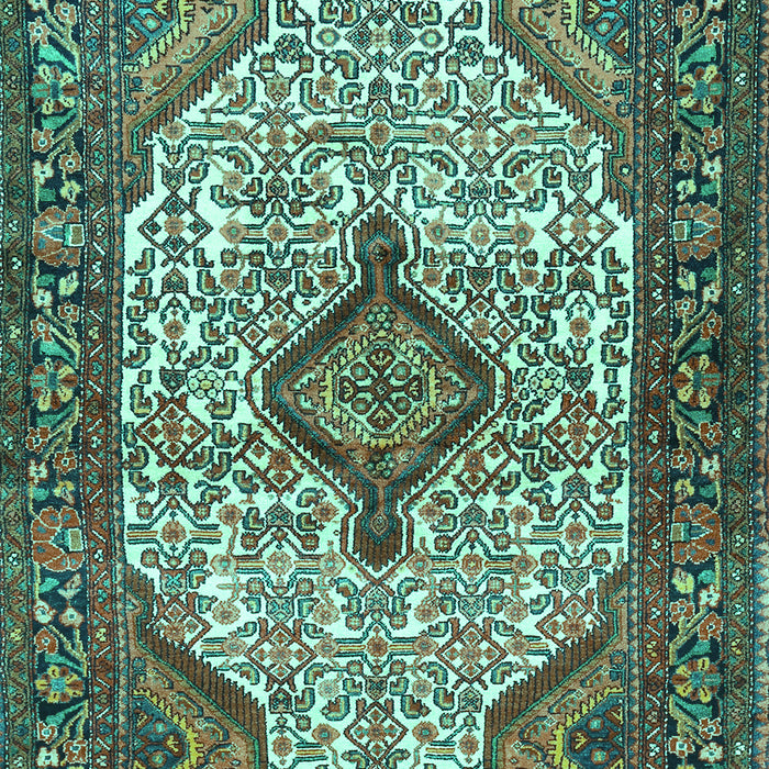 Medallion Turquoise Traditional Rug, tr589turq