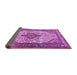 Sideview of Medallion Purple Traditional Rug, tr589pur