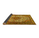 Sideview of Medallion Yellow Traditional Rug, tr589yw