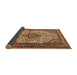 Sideview of Medallion Brown Traditional Rug, tr589brn