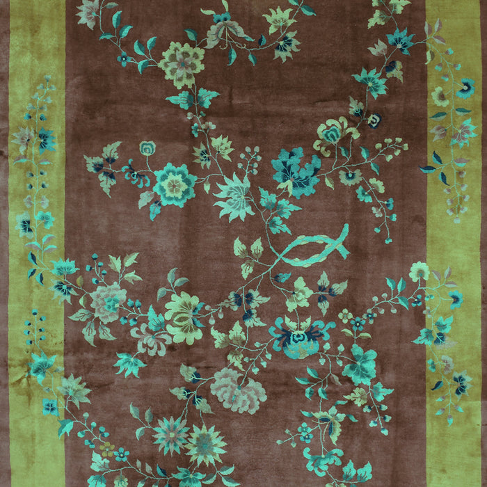 Machine Washable Oriental Turquoise Asian Inspired Area Rugs, wshtr58turq