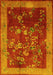 Oriental Yellow Asian Inspired Rug, tr58yw