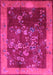 Machine Washable Oriental Pink Asian Inspired Rug, wshtr58pnk