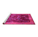 Sideview of Machine Washable Oriental Pink Asian Inspired Rug, wshtr58pnk