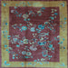 Square Oriental Light Blue Asian Inspired Rug, tr58lblu