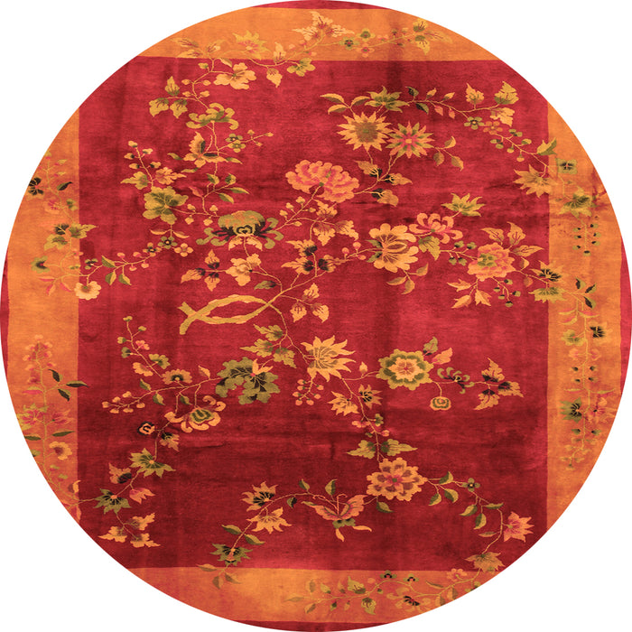 Machine Washable Oriental Orange Asian Inspired Area Rugs, wshtr58org