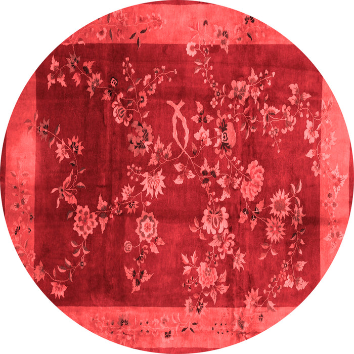 Machine Washable Oriental Red Asian Inspired Rug, wshtr58red